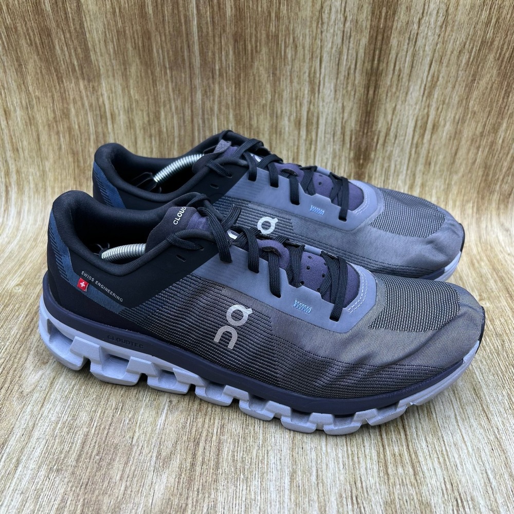 On Cloudflow 4 Running Shoes Women's 10 Black Grey CloudTec Sneakers 25.99778